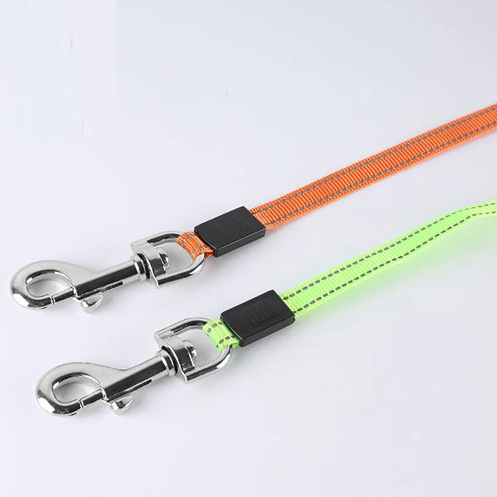 Retractable Pet Dog Lead Leash Dual Dog Pet Leash Durable Pet Leash Rope Red