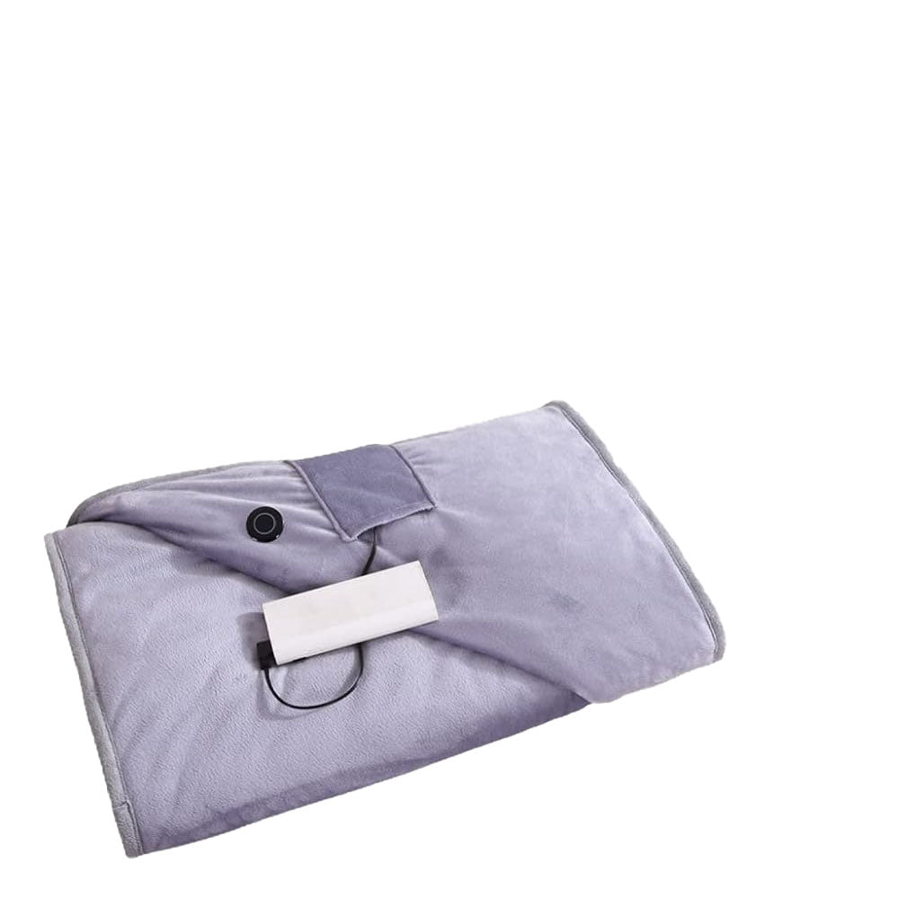 140x100cm USB Electric Heated Shawl Blanket with 3 Heating Levels Silver