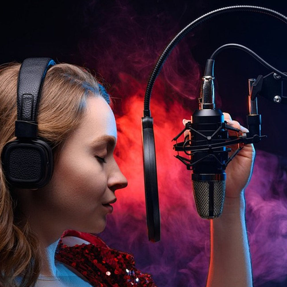 USB Condenser Microphone RGB Gaming Microphone with Tripod Stand