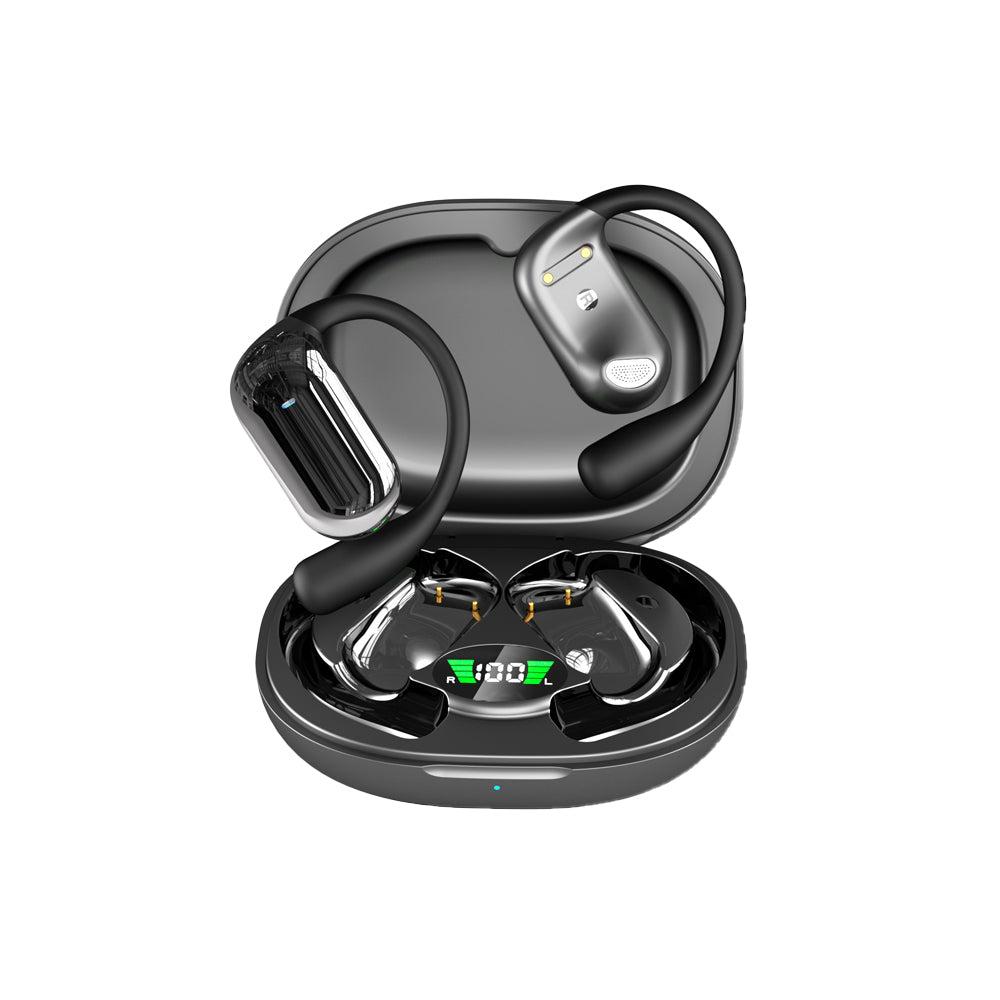 Wireless Bluetooth 5.4 Earphones Earhook Headphones Sports Earbuds Black