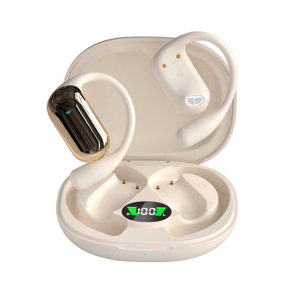 Wireless Bluetooth 5.4 Earphones Earhook Headphones Sports Earbuds Khaki