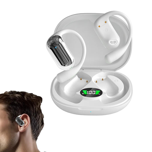 Wireless Bluetooth 5.4 Earphones Earhook Headphones Sports Earbuds White