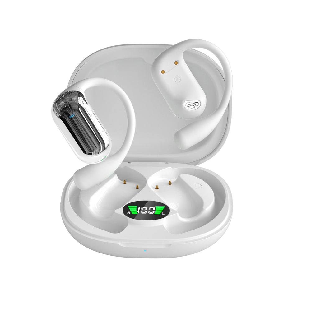 Wireless Bluetooth 5.4 Earphones Earhook Headphones Sports Earbuds White