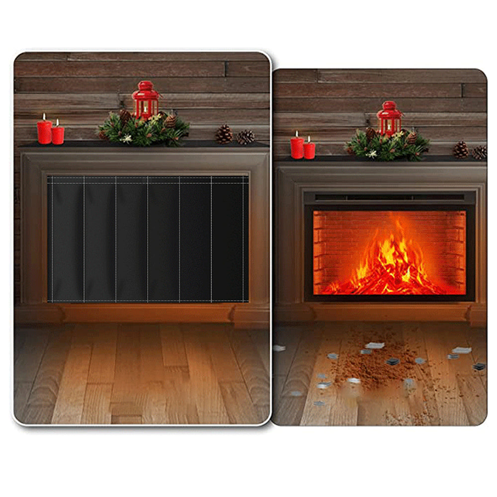114 x 86cm Fireplace Blocker Blanket Fireplace Cover for Stops Heat Loss