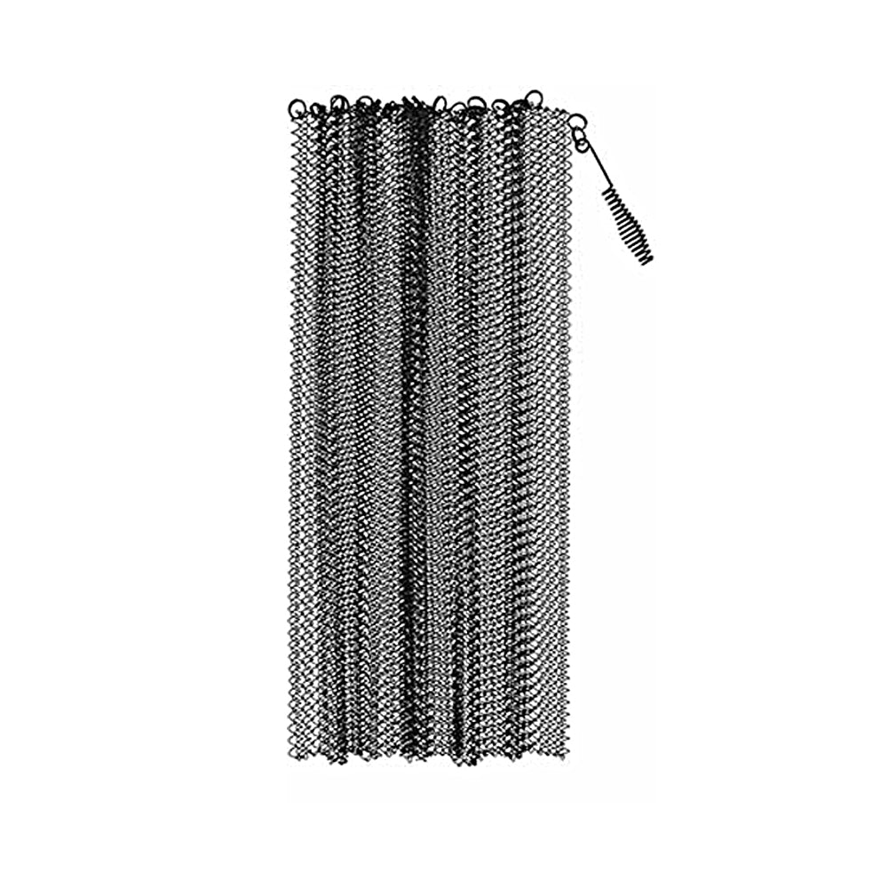 2Pcs 61 x 50.8cm Fireplace Mesh Screen Curtains Decorative Spark Guard Chain