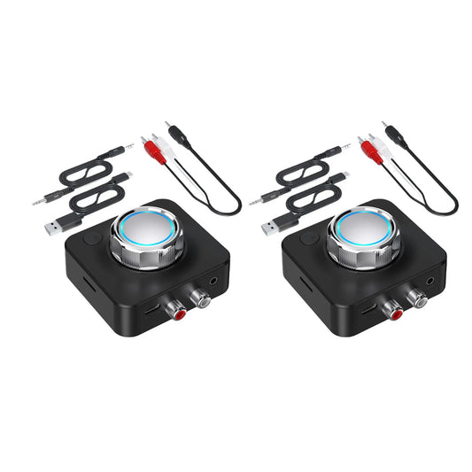2Pcs Bluetooth 5.0 Audio Receiver Wireless Stereo Adapter