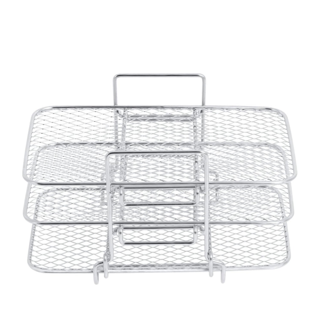 3-Layered Stainless Steel Air Fryer Rack Compatible with Ninja DZ201 DZ401