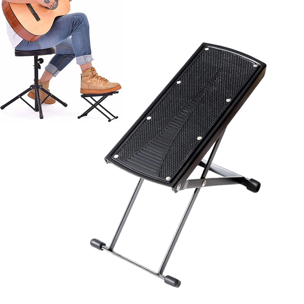 Guitar Foot Stool Guitar Foot Rest Stand with 6-Position Adjustable Height