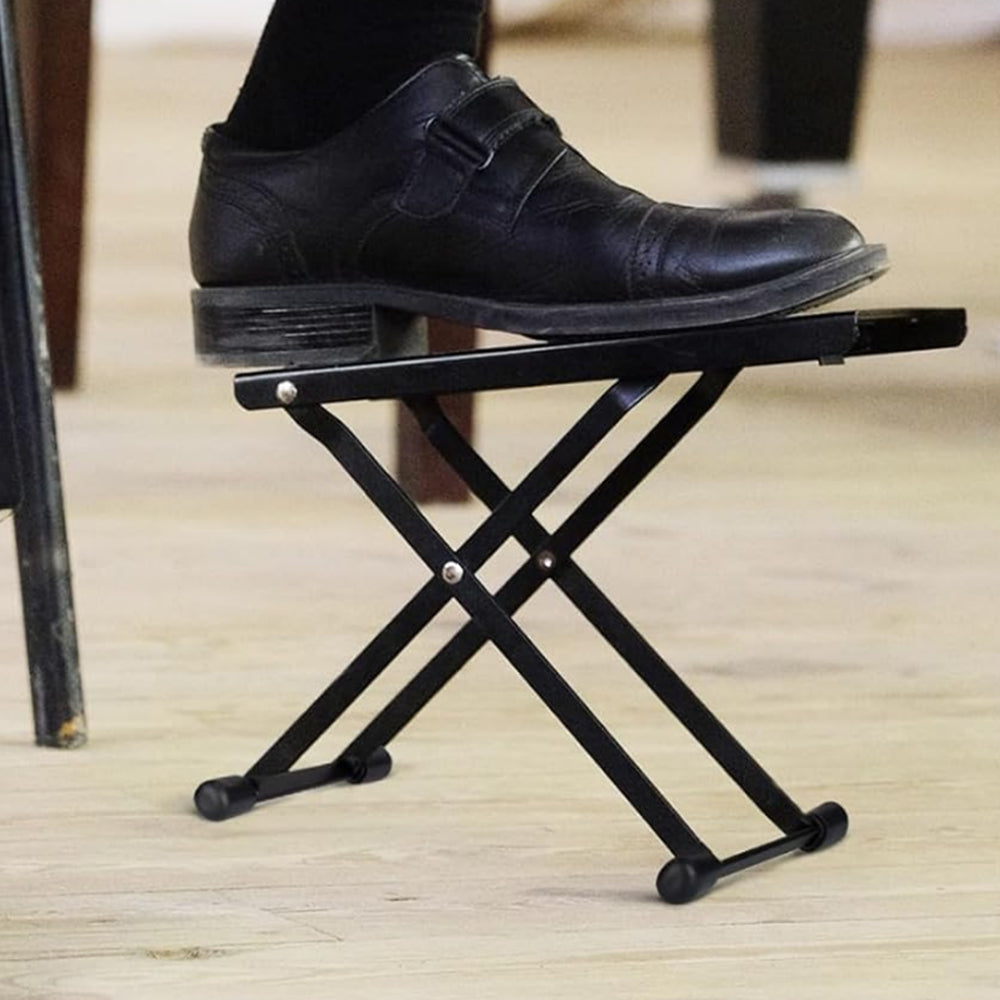 Guitar Foot Stool Guitar Foot Rest Stand with 6-Position Adjustable Height