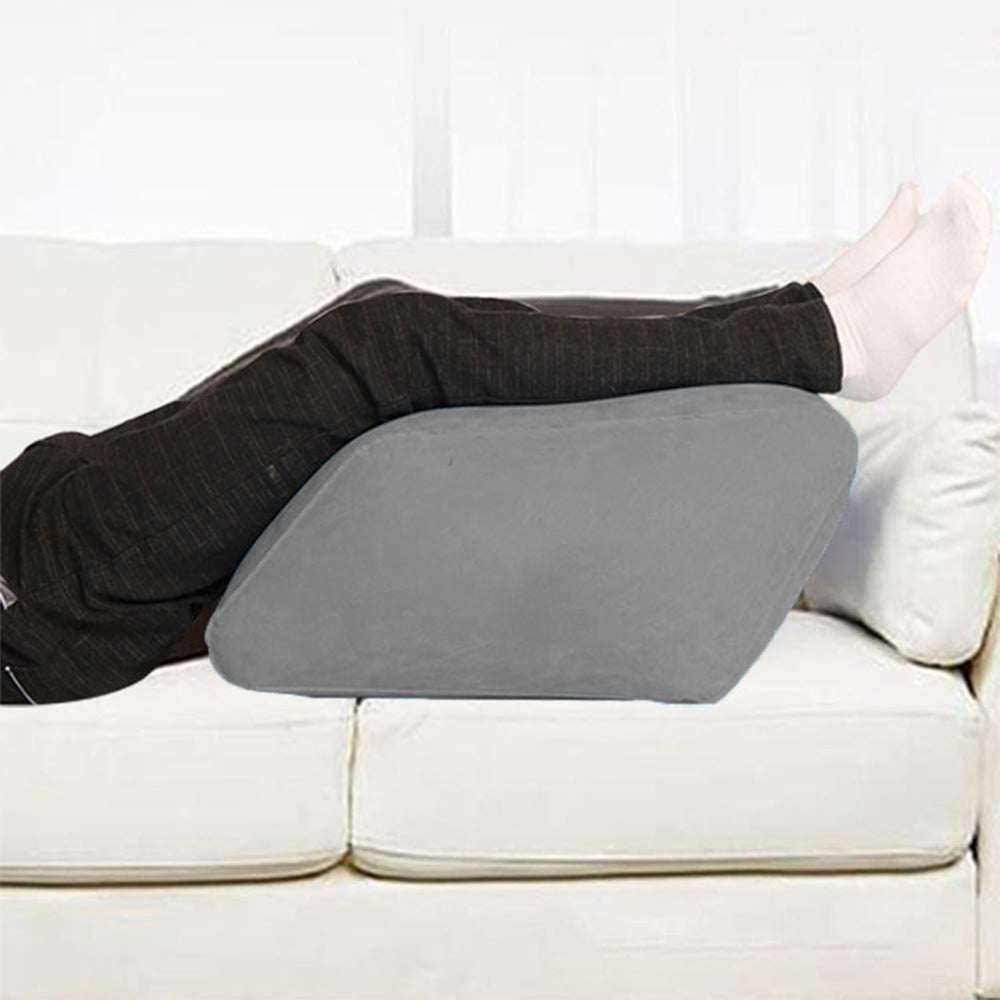 Inflatable Leg Elevation Pillow for Swelling Wedge Pillow for Sleeping Grey