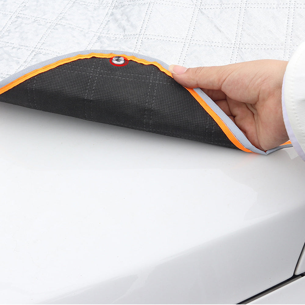 243x110cm Car Windshield Snow Cover with Magnetic Edges and Reflection Strips