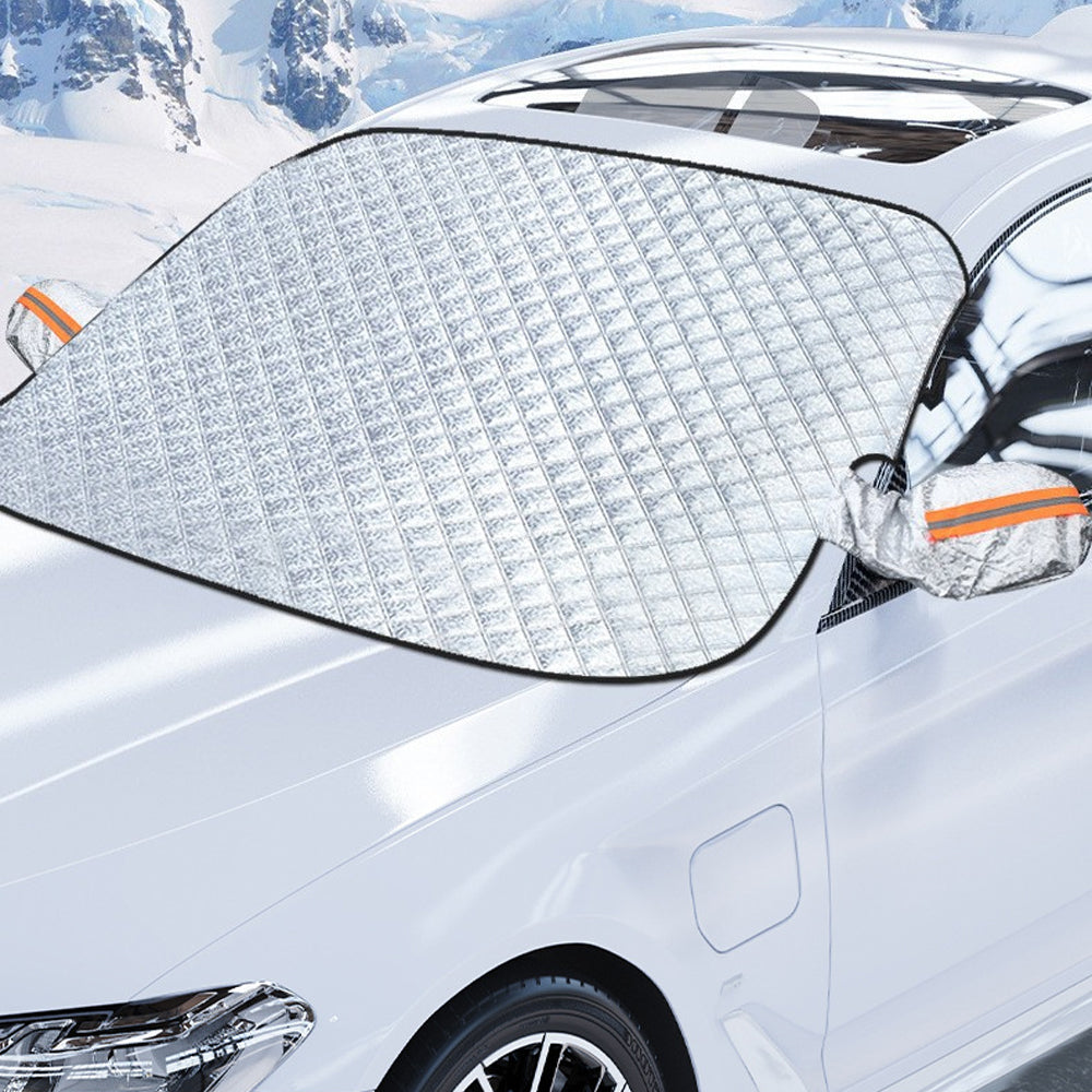250x116cm Car Windshield Snow Cover with Magnetic Edges and Reflection Strips
