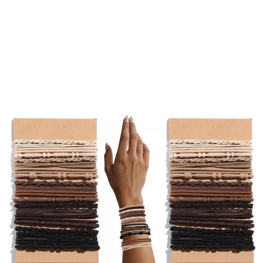40Pcs Boho Hair Ties Bracelet Elastic Hair Bands for Women