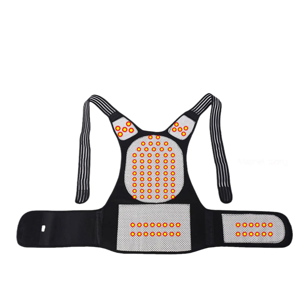 Magnetic Self Heating Belt Lumbar Lower Back Support Brace for Pain Relief M