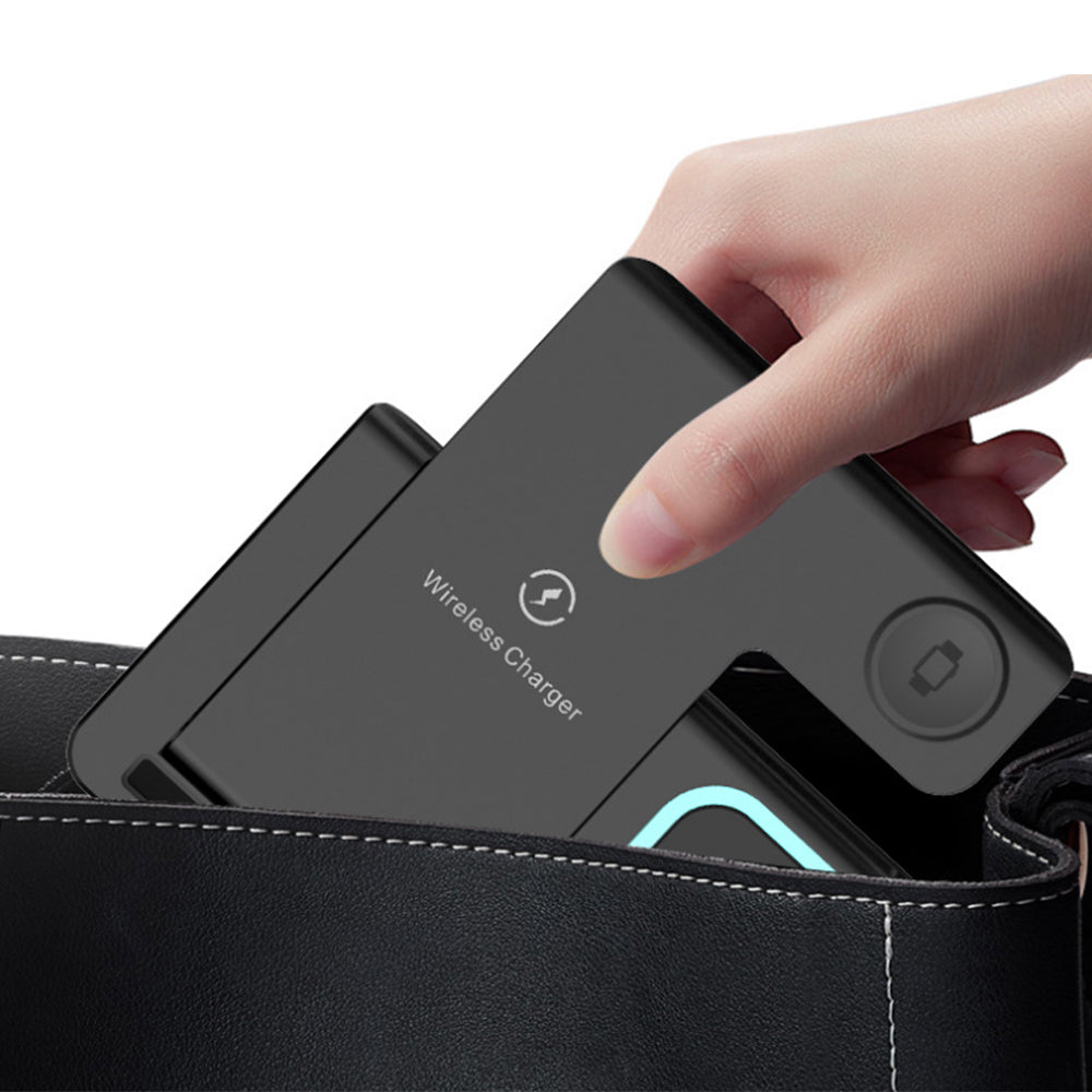 3-in-1 Wireless Charger Fast Charging Dock for iPhone/Apple Watch/AirPods Black