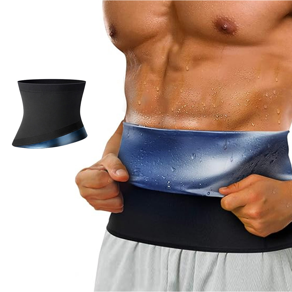 Waist Trimmer Slimming Sauna Belt Stomach Trainer Workout Shaper Blue S