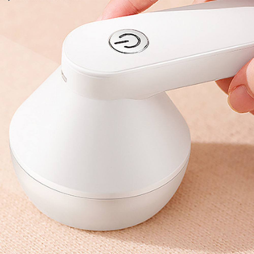 Rechargeable Lint Remover USB Electric Fabric Shaver for Sweater White