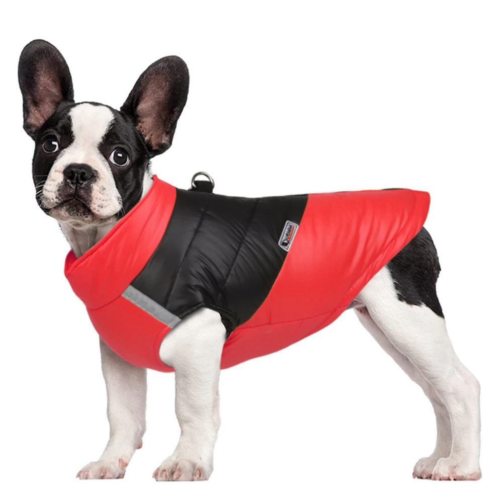 Winter Warm Puppy Dog Water-resistant Vest Jacket Reflective Padded Red 3XL