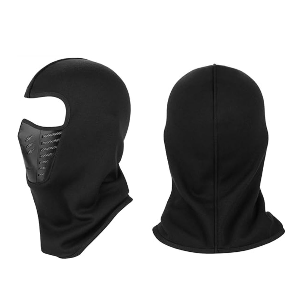2Pcs Motorcycle Thermal Face Mask Balaclava Ski Mask Black