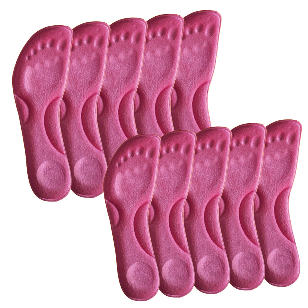 5 Pairs Memory Foam Constant Temperature Heated Insoles Pink EU39-40