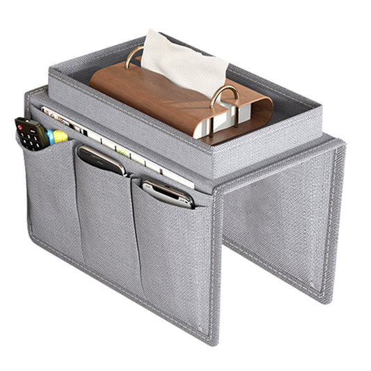 Couch Storage Bag Sofa Armrest Organizer Storage With 4 Pockets Grey