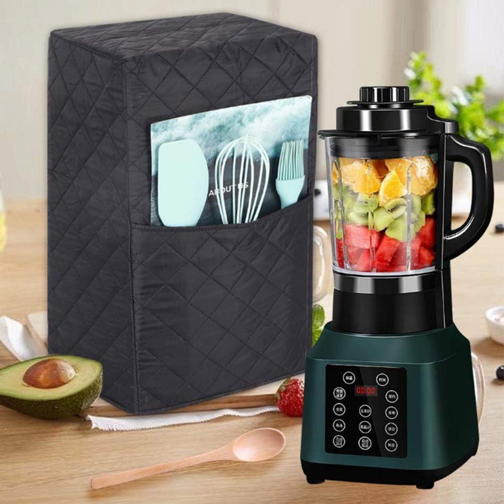 2Pcs 23x18x42cm Black Blender Dust Cover with Accessory Pocket