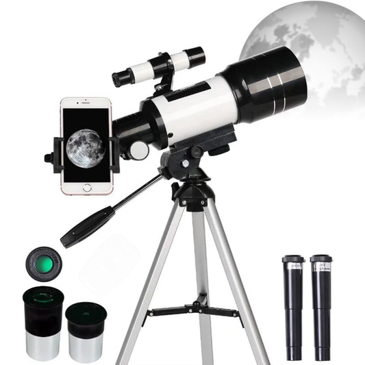 70mm Aperture Refractor 150X Astronomical Telescope with Tripod for Beginners