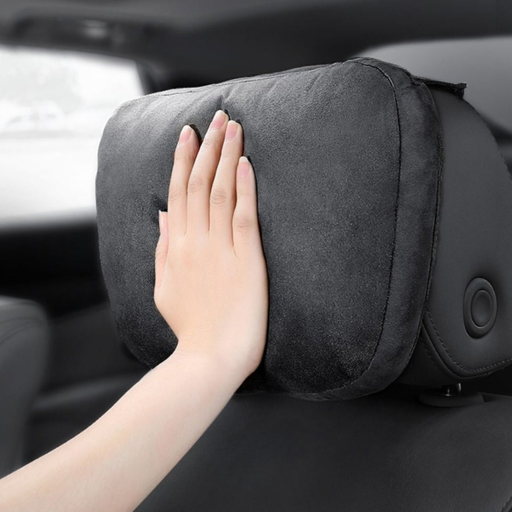 Faux Suede Car Headrest Neck Pillow Car Seat Ornaments