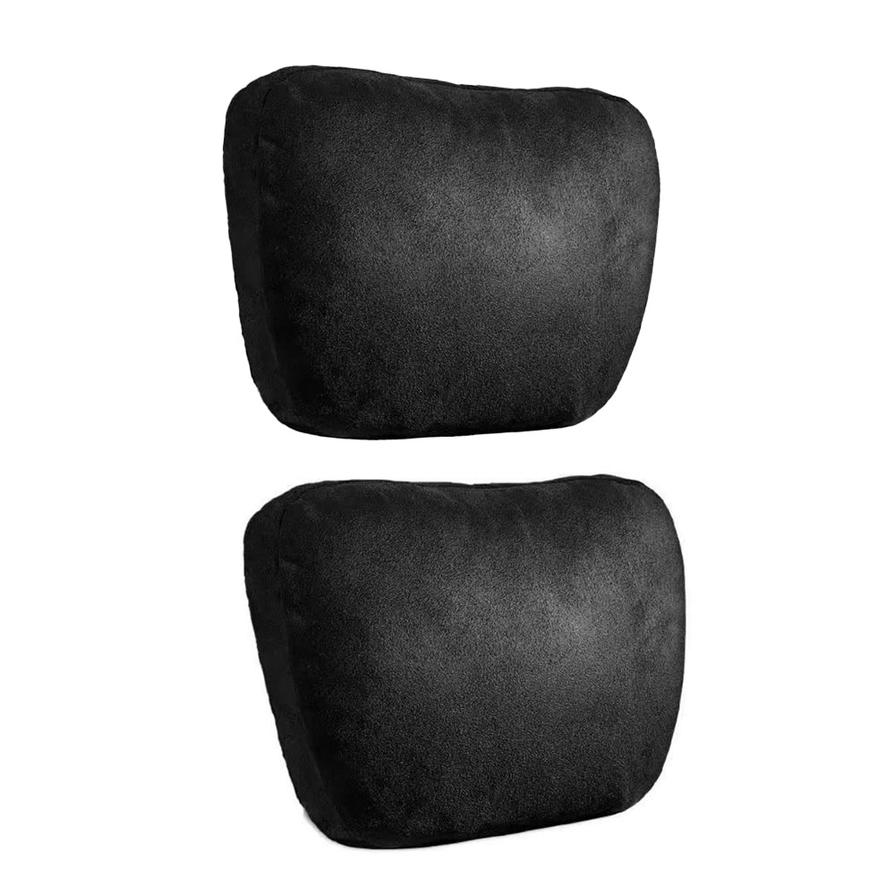 2Pcs Faux Suede Car Headrest Neck Pillow Car Seat Ornaments