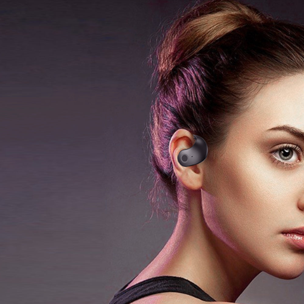 Open Ear Headphones Wireless Bluetooth 5.3 Noise Reduction Earbuds Black