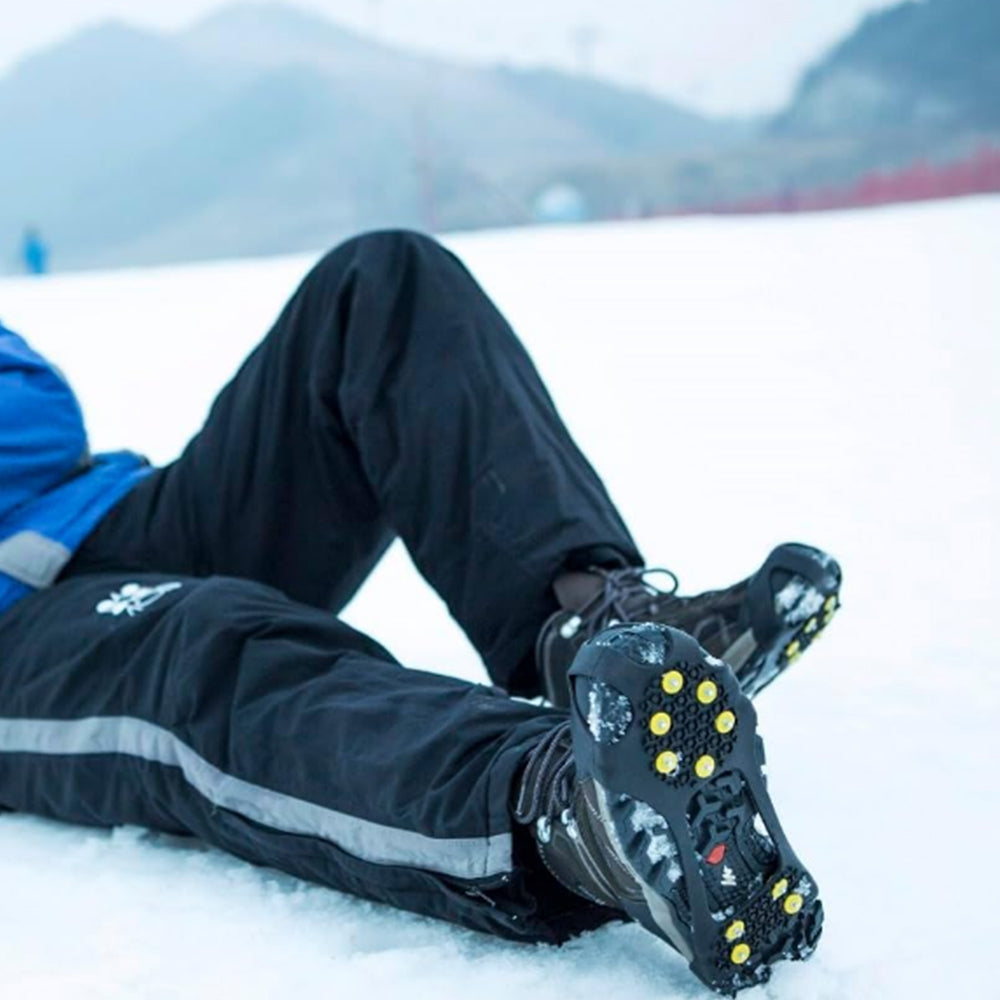 10-Stud Ice Cleats Crampons Snow Shoe Spikes Grips Anti-Slip for Shoes Boots L