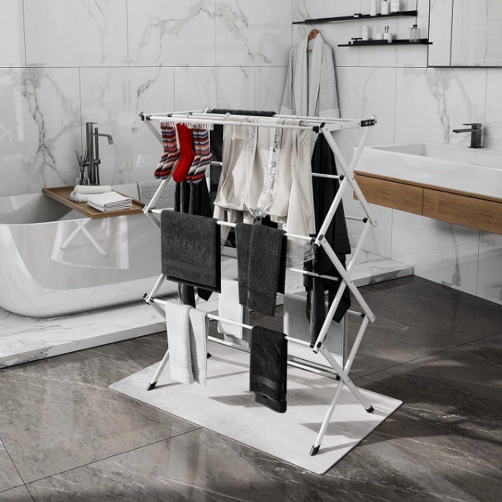 Foldable Clothes Drying Rack Multi-Functional Folding Hanger