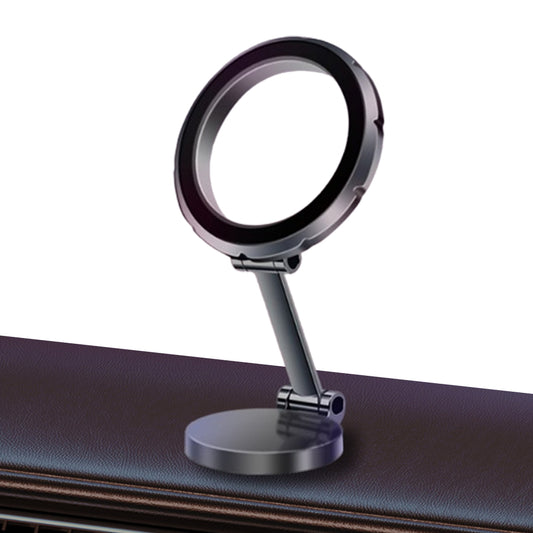Metal Magnetic Car Phone Holder Folding Magnet Mount Grey