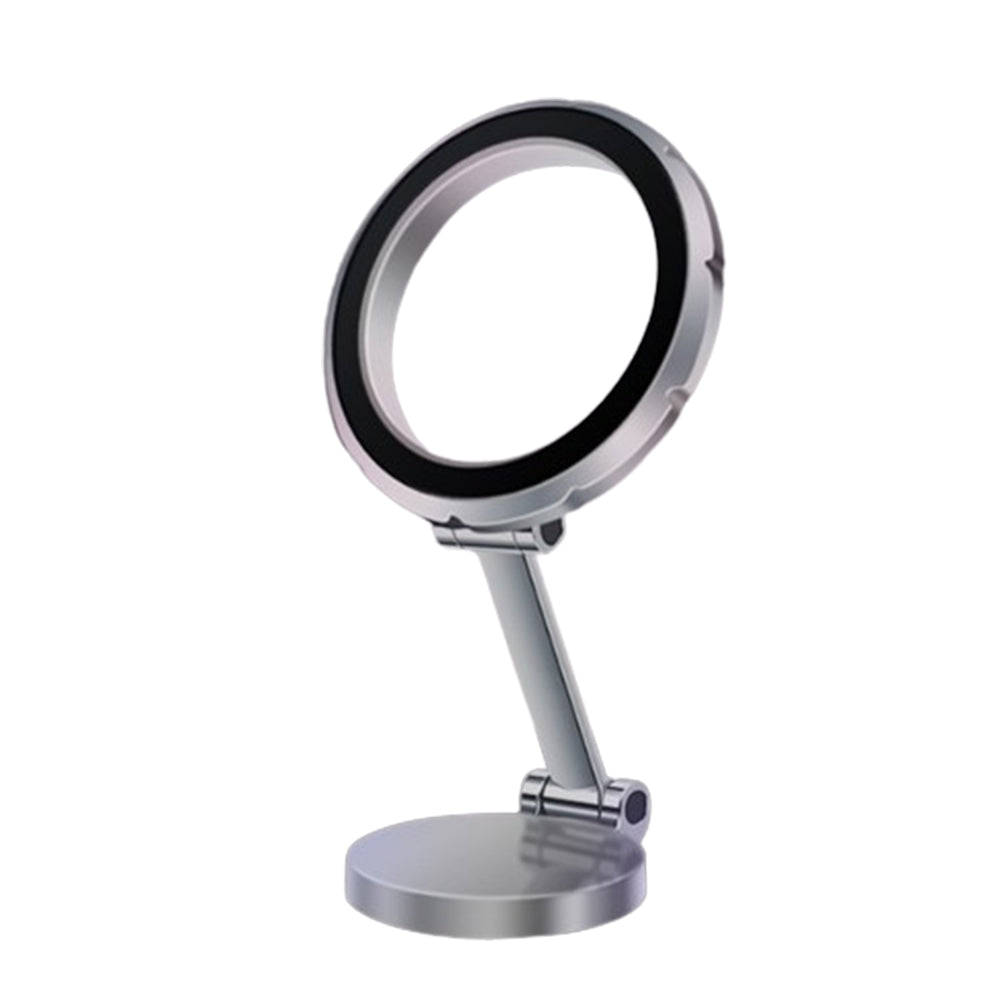 Metal Magnetic Car Phone Holder Folding Magnet Mount Silver