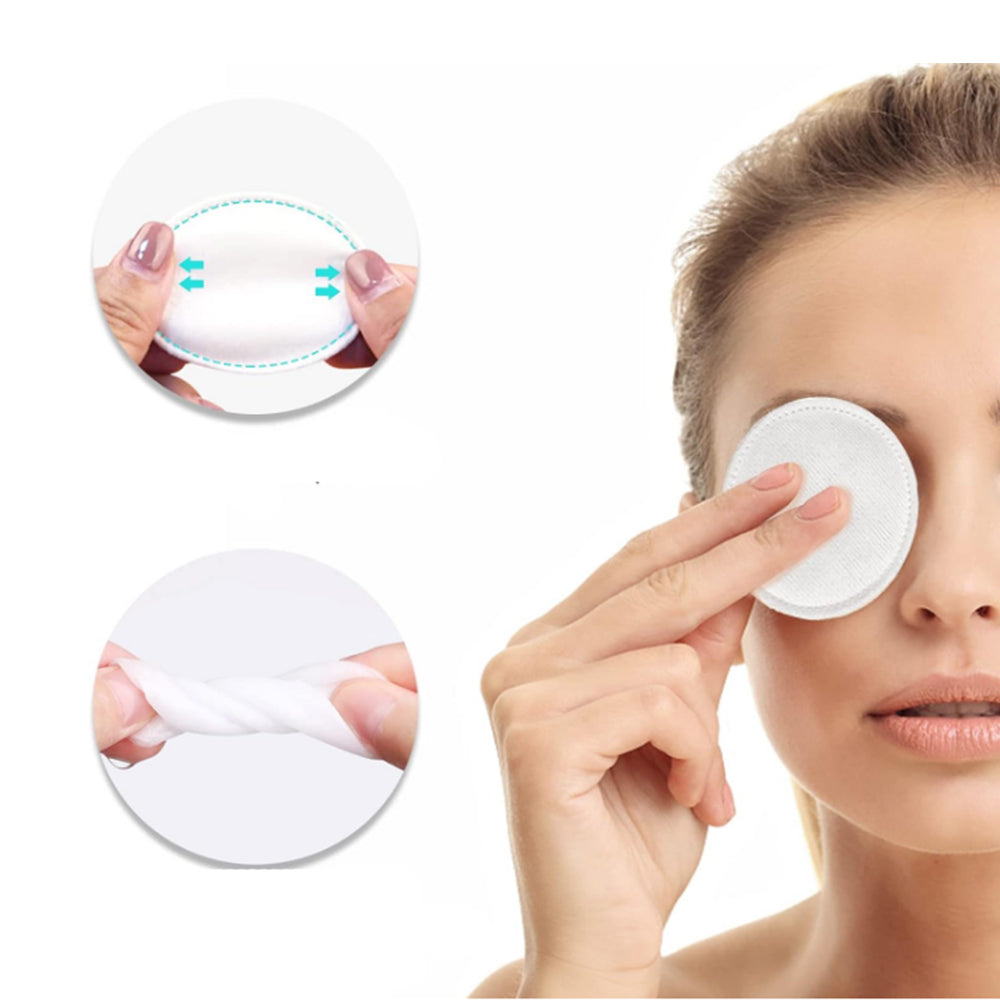 300Pcs Cotton Round Makeup Remover Pads for Face Cleansing Applying Facial Toner