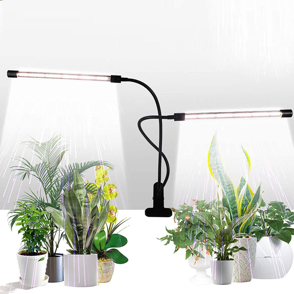 2 Head Indoor Clip LED Grow Light Growing Veg Flower 8W Plant Lamp