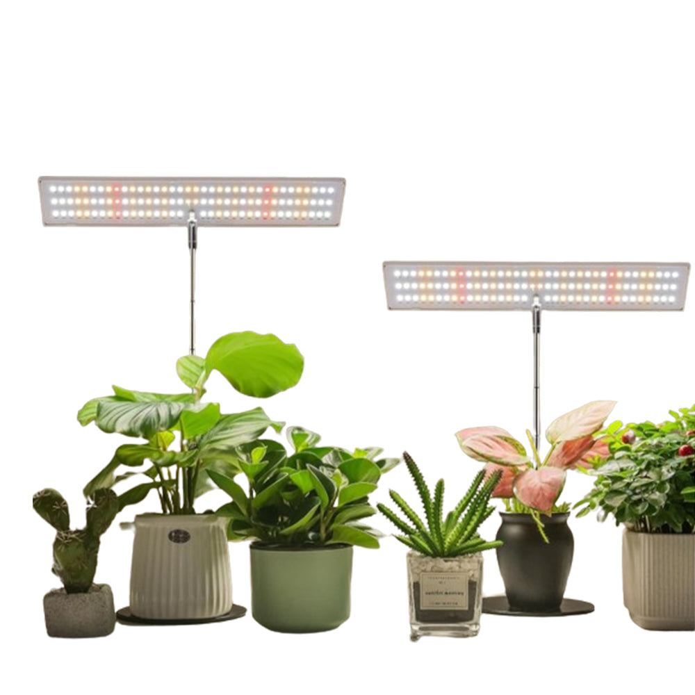 2Pcs Hydroponic Full Spectrum LED Grow Light Elevating Panel Light with Base