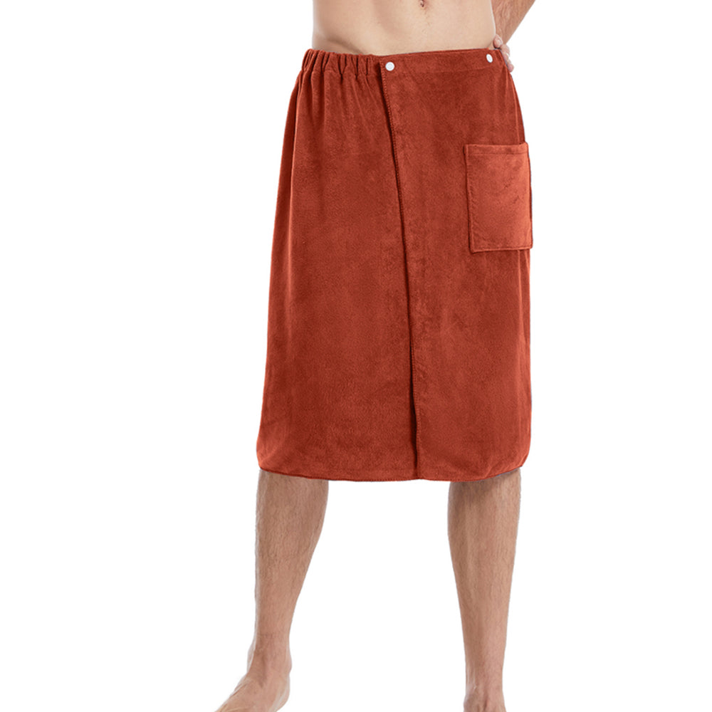 Men Soft Wearable Microfiber Bath Towel for Bathroom Pool Beach Spa Coffee