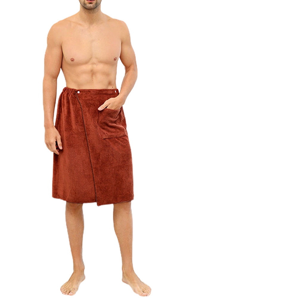 Men Soft Wearable Microfiber Bath Towel for Bathroom Pool Beach Spa Coffee