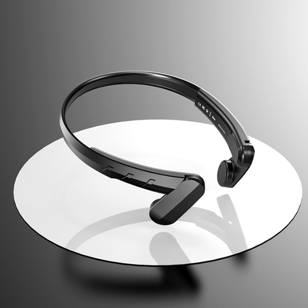 Open Ear Headphones Bone Conduction Bluetooth 5.1 Wireless Headset Black