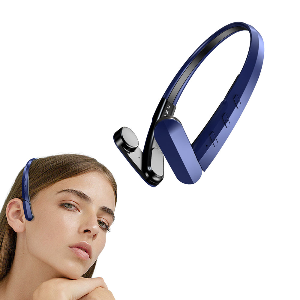 Open Ear Headphones Bone Conduction Bluetooth 5.1 Wireless Headset Blue