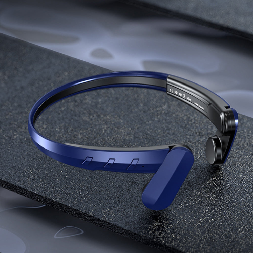 Open Ear Headphones Bone Conduction Bluetooth 5.1 Wireless Headset Blue