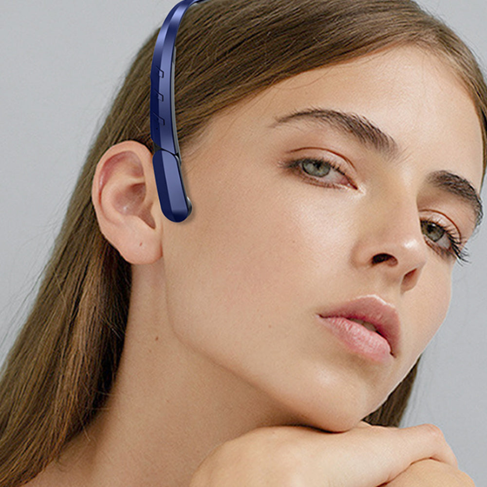Open Ear Headphones Bone Conduction Bluetooth 5.1 Wireless Headset Blue