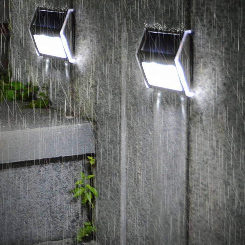 6Pcs Solar Powered 3LED Fence Wall Light Garden Outdoor Flood Lamp White