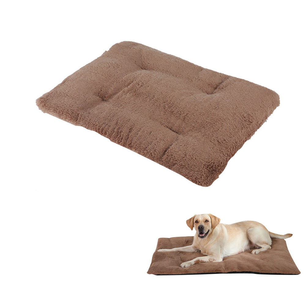Self-Heating Pet Blanket Bed Pad Cat Dog Self-Warming Thermal Cushion Khaki XL