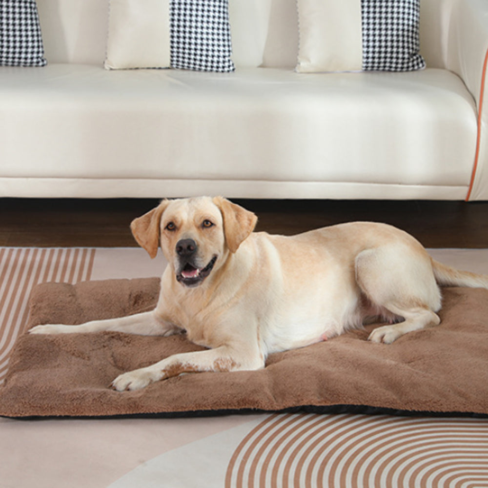 Self-Heating Pet Blanket Bed Pad Cat Dog Self-Warming Thermal Cushion Khaki XL