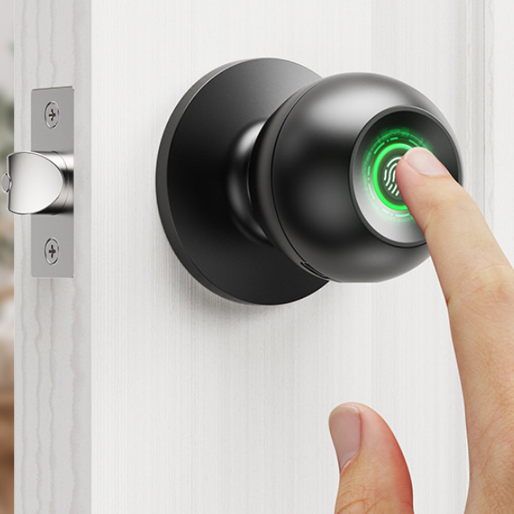 Fingerprint Door Knob Smart Keyless Bluetooth Thumbprint Lock with App Control