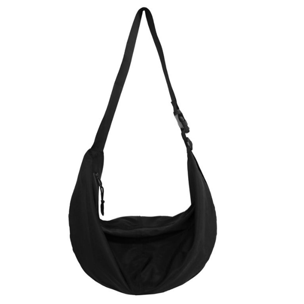 Shoulder Strap Crossbody Bag Hobo Armpit Chest Bag Small Dumpling Bag Black