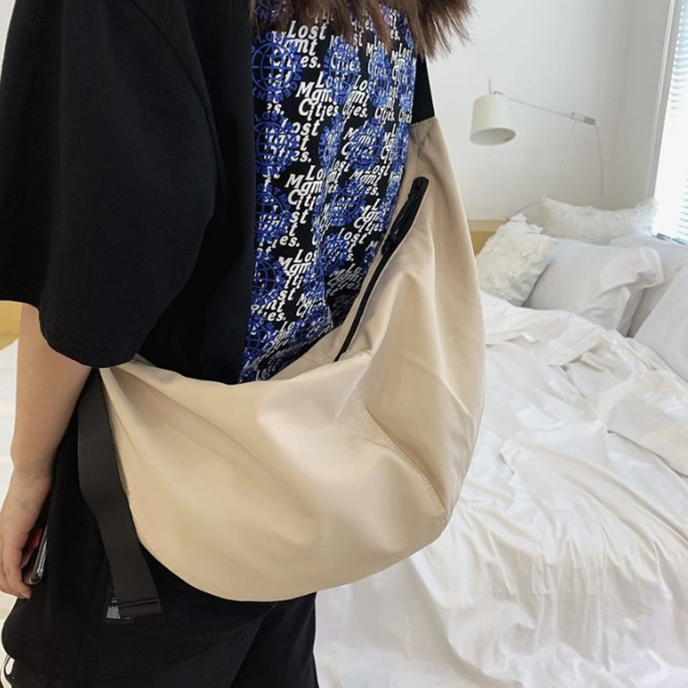 Shoulder Strap Crossbody Bag Hobo Armpit Chest Bag Small Dumpling Bag Khaki