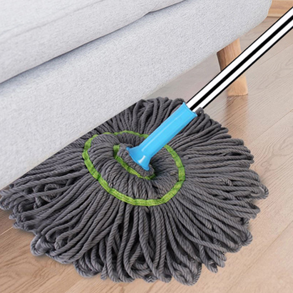 Twist Mop Fibre Spinning Self Wringing Mop with a Replacement Head Grey